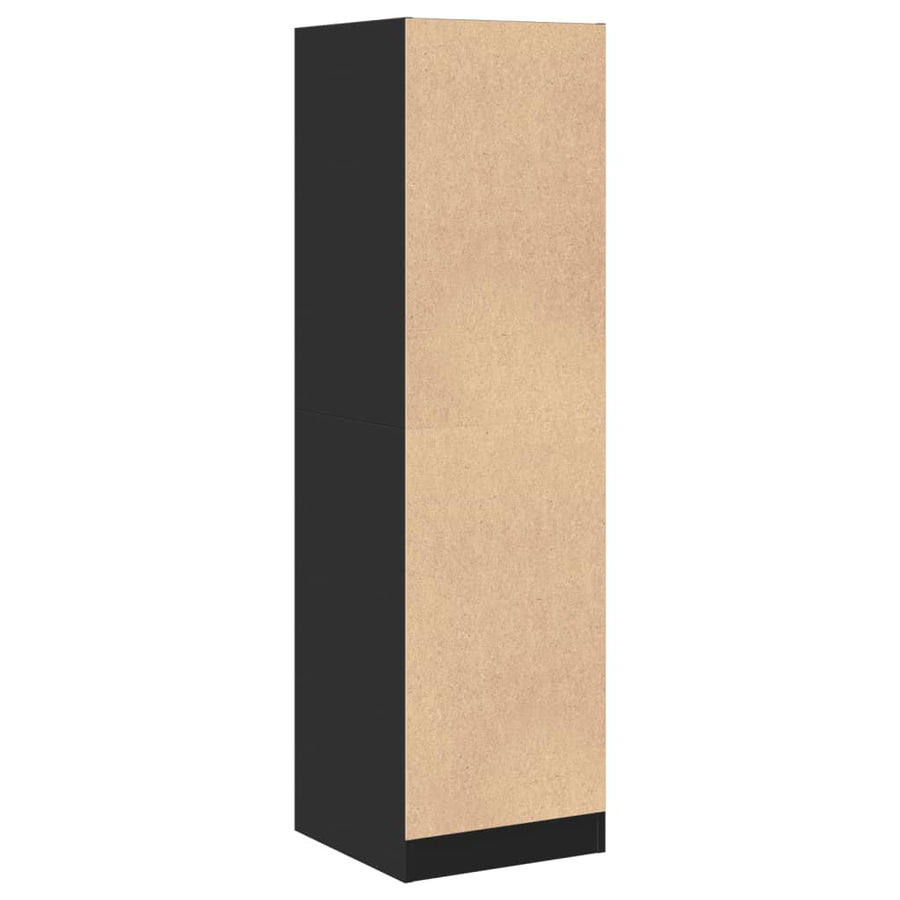 Apothekerskast 40x41x144,5 cm bewerkt hout zwart