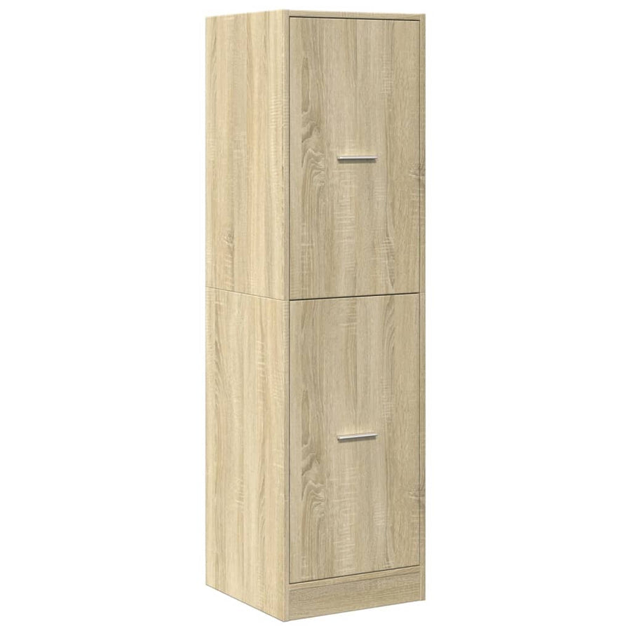 Apothekerskast 40x41x144,5 cm bewerkt hout sonoma eikenkleurig