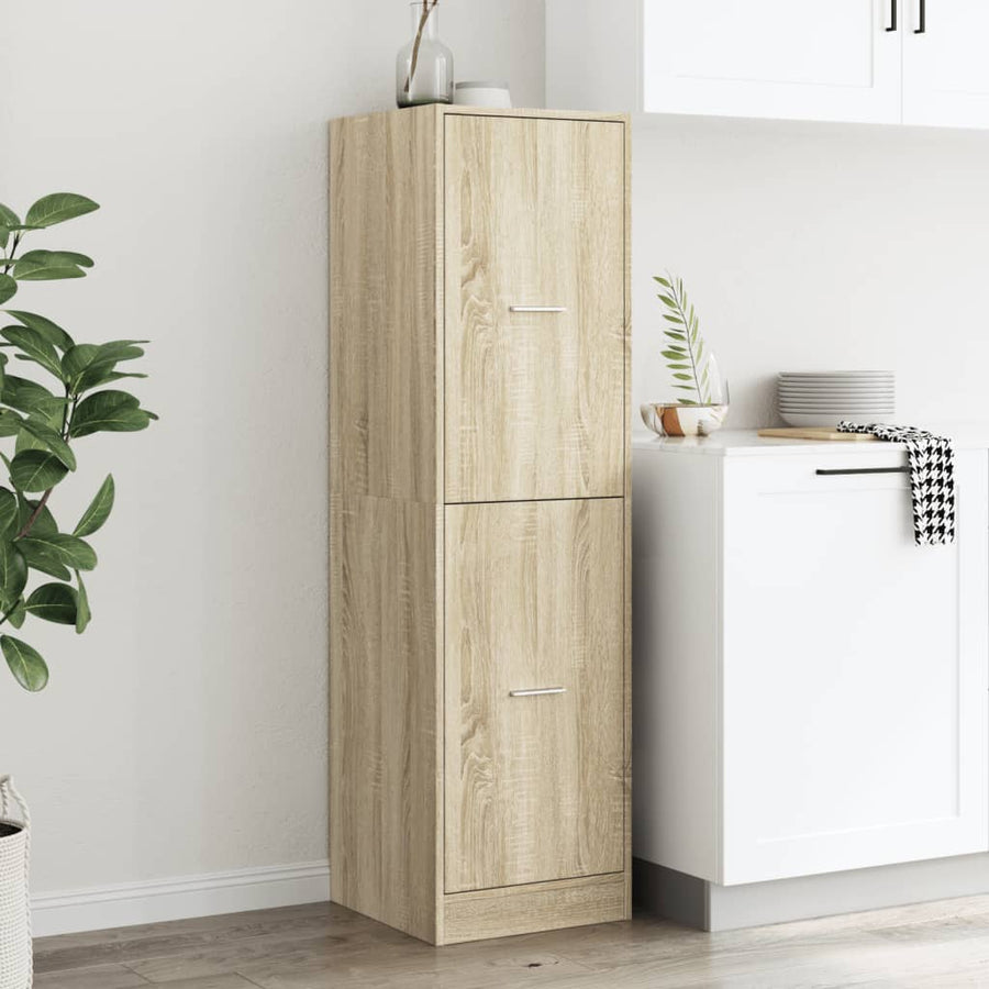 Apothekerskast 40x41x144,5 cm bewerkt hout sonoma eikenkleurig