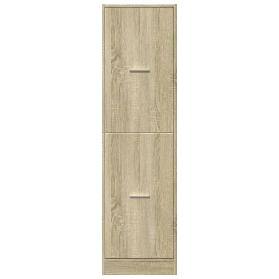 Apothekerskast 40x41x144,5 cm bewerkt hout sonoma eikenkleurig
