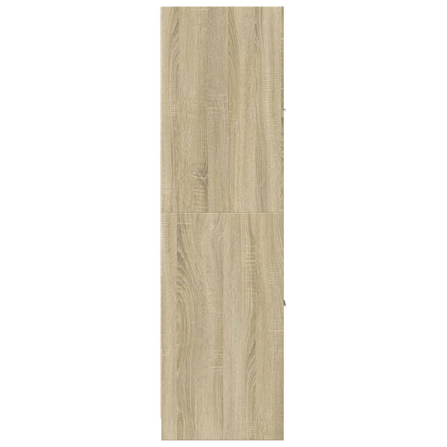 Apothekerskast 40x41x144,5 cm bewerkt hout sonoma eikenkleurig