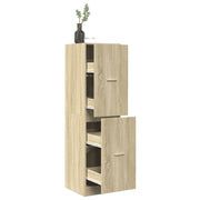 Apothekerskast 40x41x144,5 cm bewerkt hout sonoma eiken