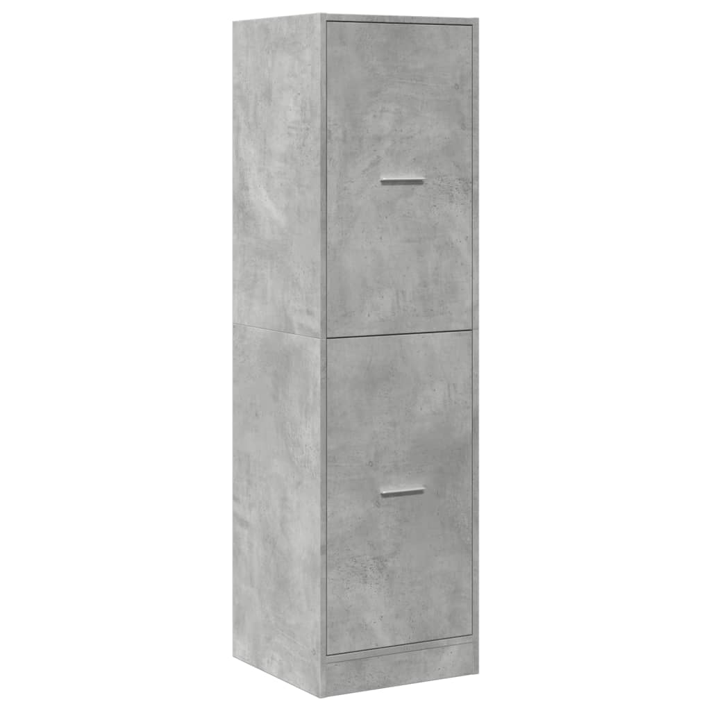 Apothekerskast 40x41x144,5 cm bewerkt hout betongrijs