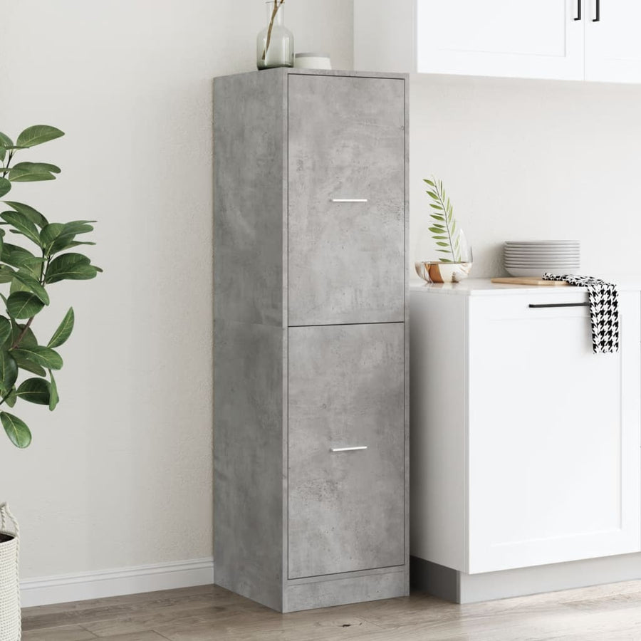 Apothekerskast 40x41x144,5 cm bewerkt hout betongrijs