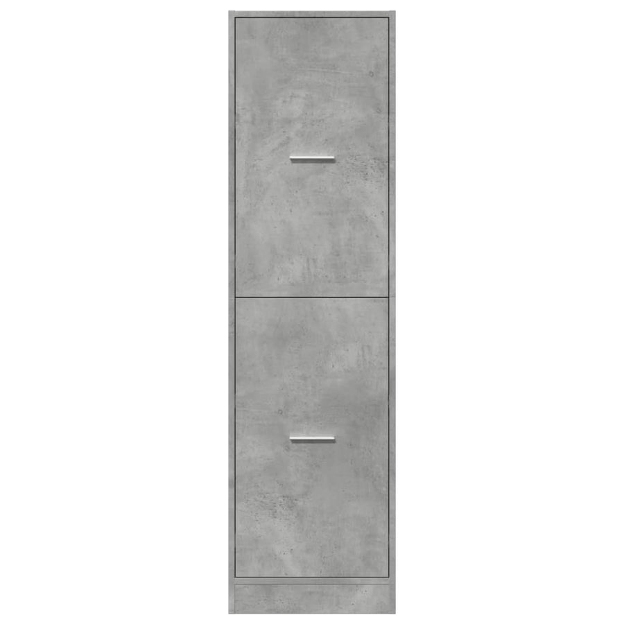 Apothekerskast 40x41x144,5 cm bewerkt hout betongrijs