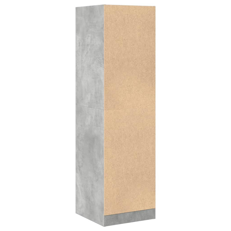 Apothekerskast 40x41x144,5 cm bewerkt hout betongrijs
