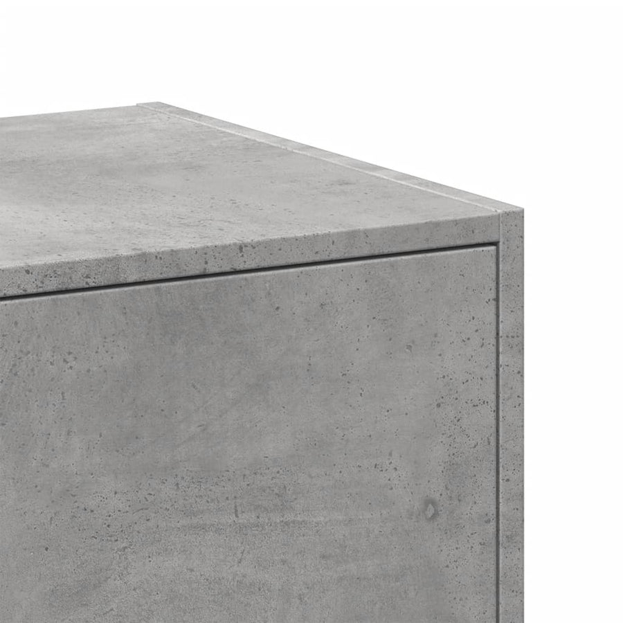 Apothekerskast 40x41x144,5 cm bewerkt hout betongrijs
