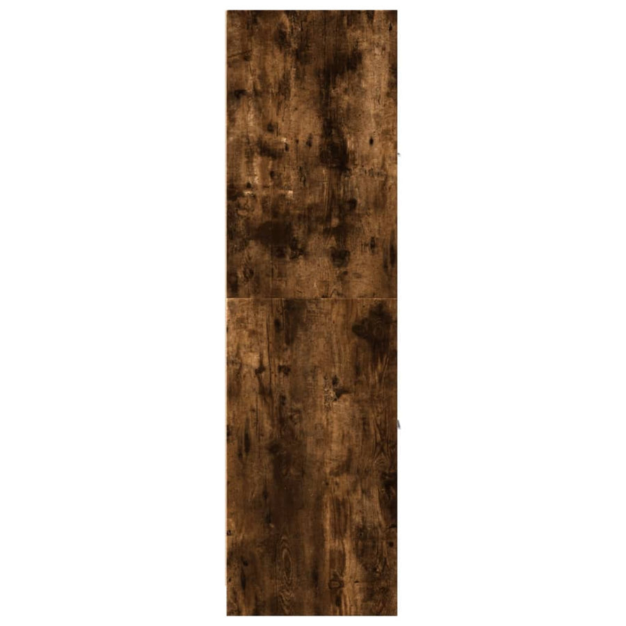 Apothekerskast 40x41x144,5 cm bewerkt hout gerookt eikenkleurig