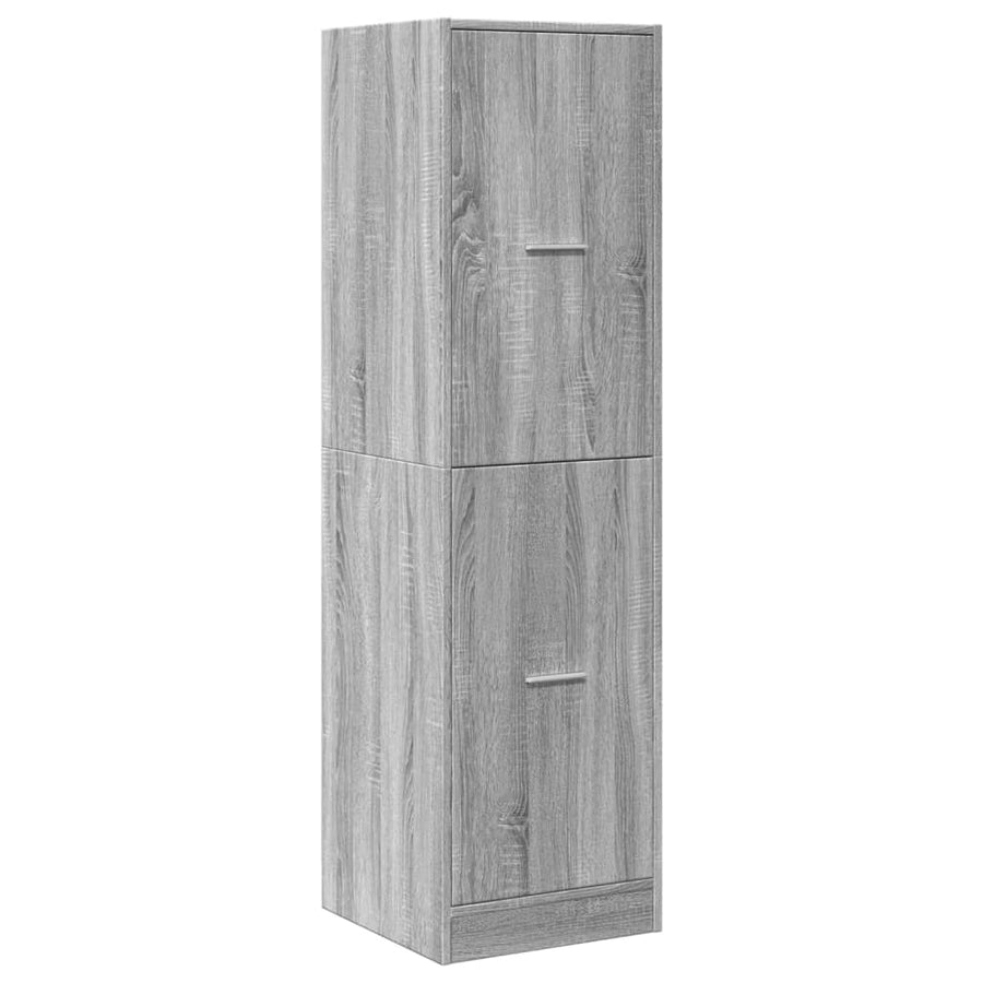 Apothekerskast 40x41x144,5 cm bewerkt hout grijs sonoma eiken
