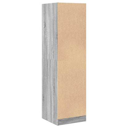 Apothekerskast 40x41x144,5 cm bewerkt hout grijs sonoma eiken