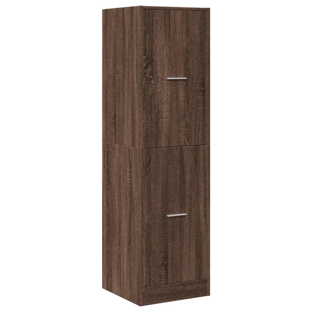 Apothekerskast 40x41x144,5 cm bewerkt hout bruin eikenkleurig