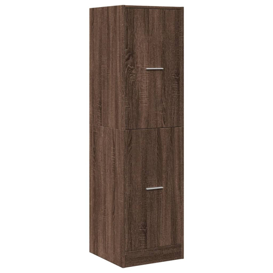 Apothekerskast 40x41x144,5 cm bewerkt hout bruin eikenkleurig