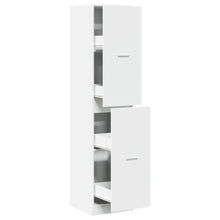 Apothekerskast 40x41x174,5 cm bewerkt hout wit