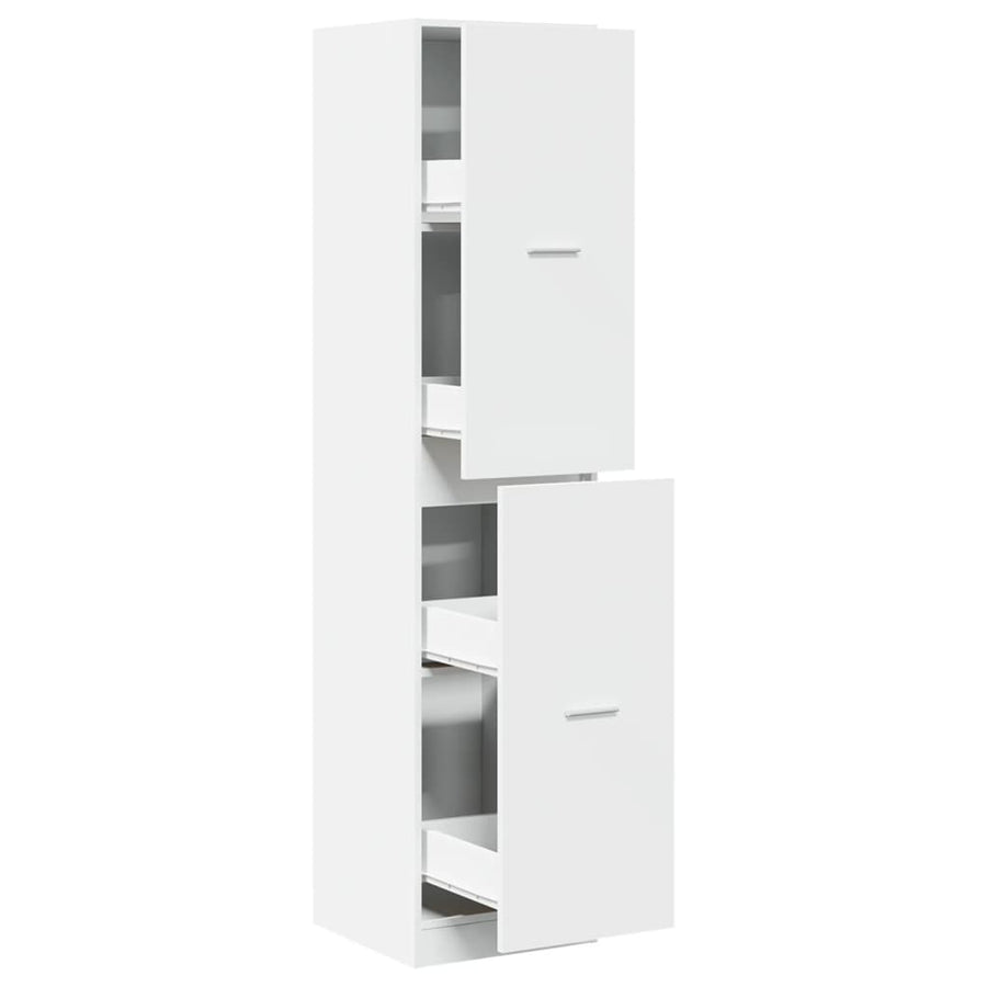 Apothekerskast 40x41x174,5 cm bewerkt hout wit