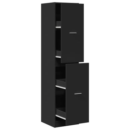 Apothekerskast 40x41x174,5 cm bewerkt hout zwart
