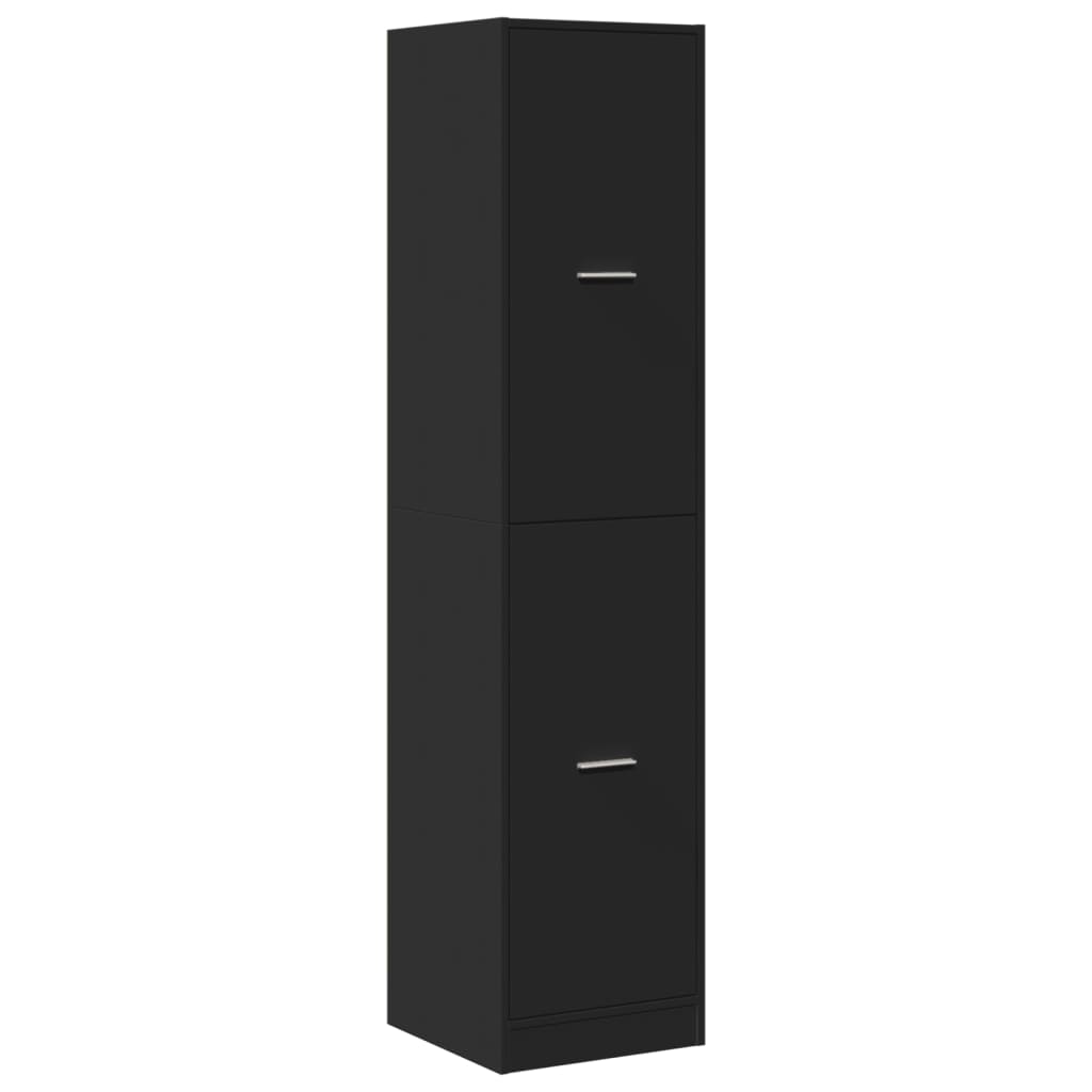 Apothekerskast 40x41x174,5 cm bewerkt hout zwart
