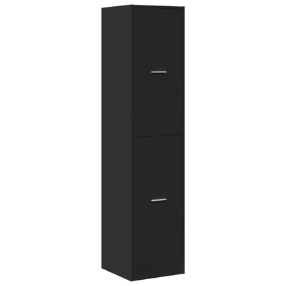 Apothekerskast 40x41x174,5 cm bewerkt hout zwart