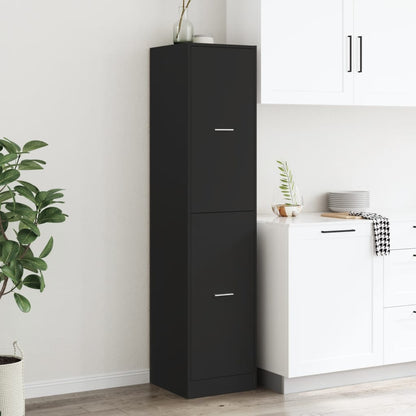 Apothekerskast 40x41x174,5 cm bewerkt hout zwart