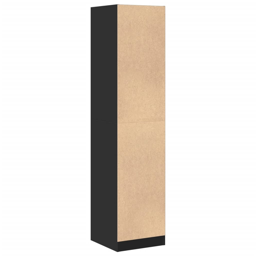 Apothekerskast 40x41x174,5 cm bewerkt hout zwart