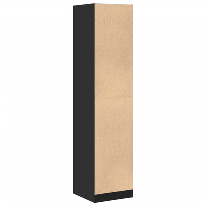 Apothekerskast 40x41x174,5 cm bewerkt hout zwart