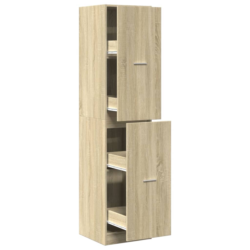 Apothekerskast 40x41x174,5 cm bewerkt hout sonoma eikenkleurig