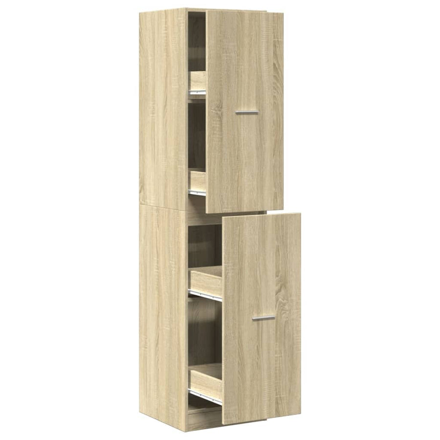Apothekerskast 40x41x174,5 cm bewerkt hout sonoma eikenkleurig