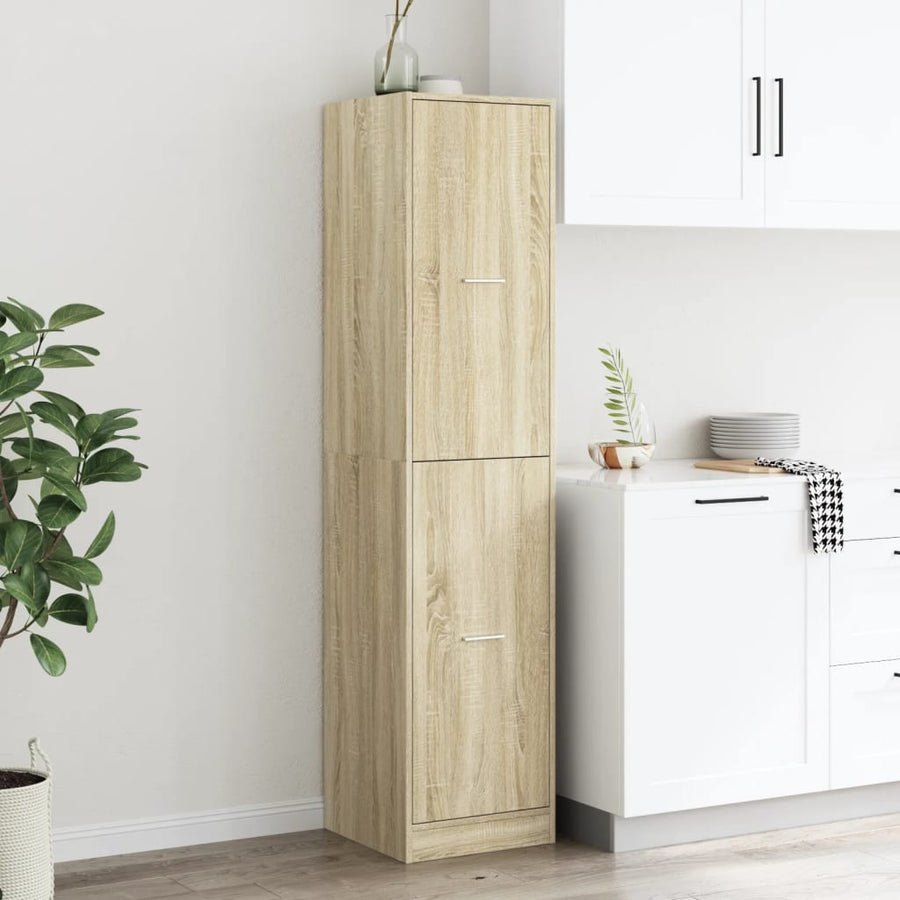 Apothekerskast 40x41x174,5 cm bewerkt hout sonoma eikenkleurig