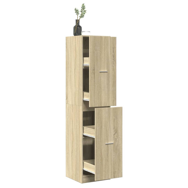 Apothekerskast 40x41x174,5 cm bewerkt hout sonoma eikenkleurig