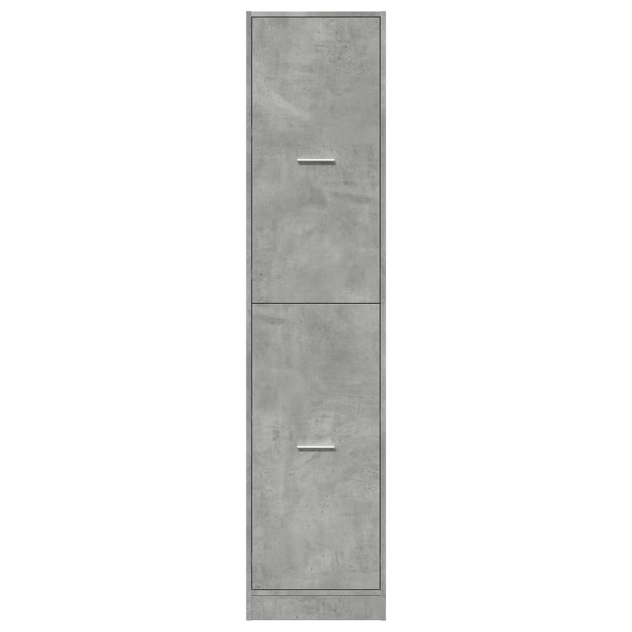 Apothekerskast 40x41x174,5 cm bewerkt hout betongrijs
