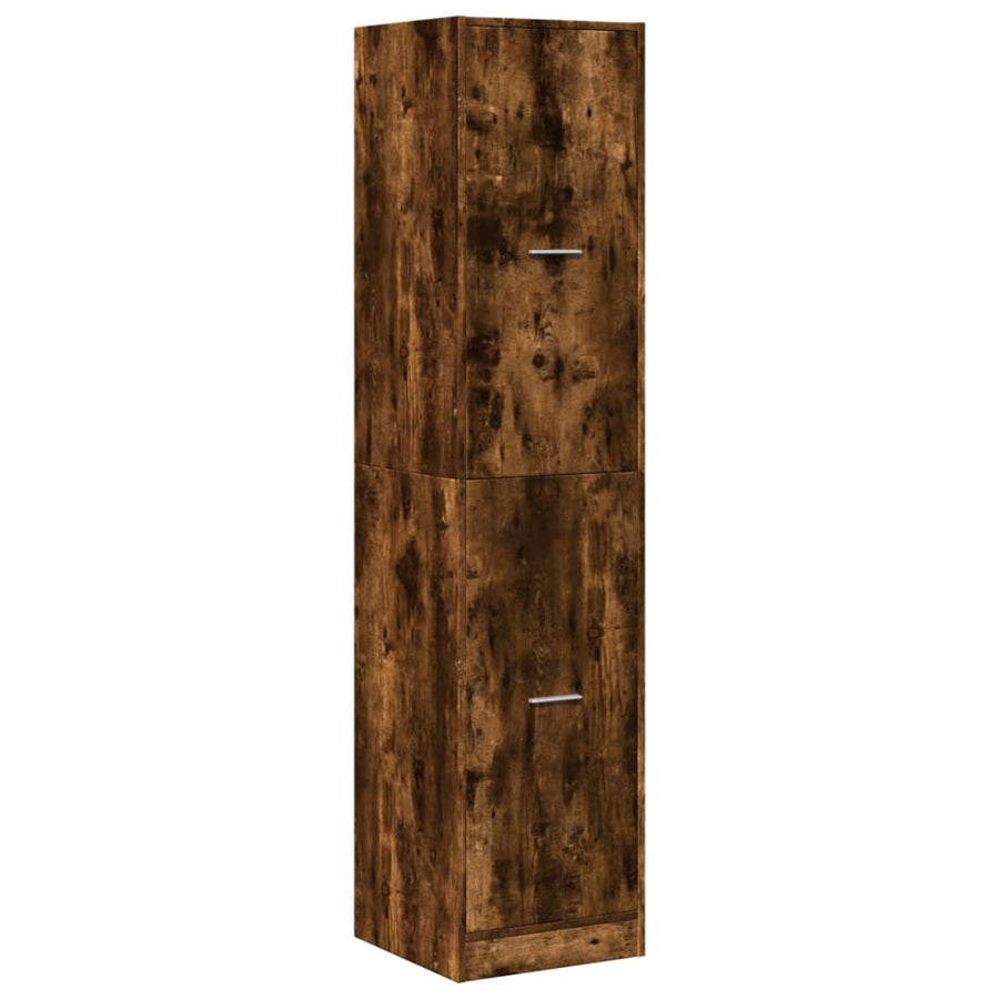 Apothekerskast 40x41x174,5 cm bewerkt hout gerookt eikenkleurig