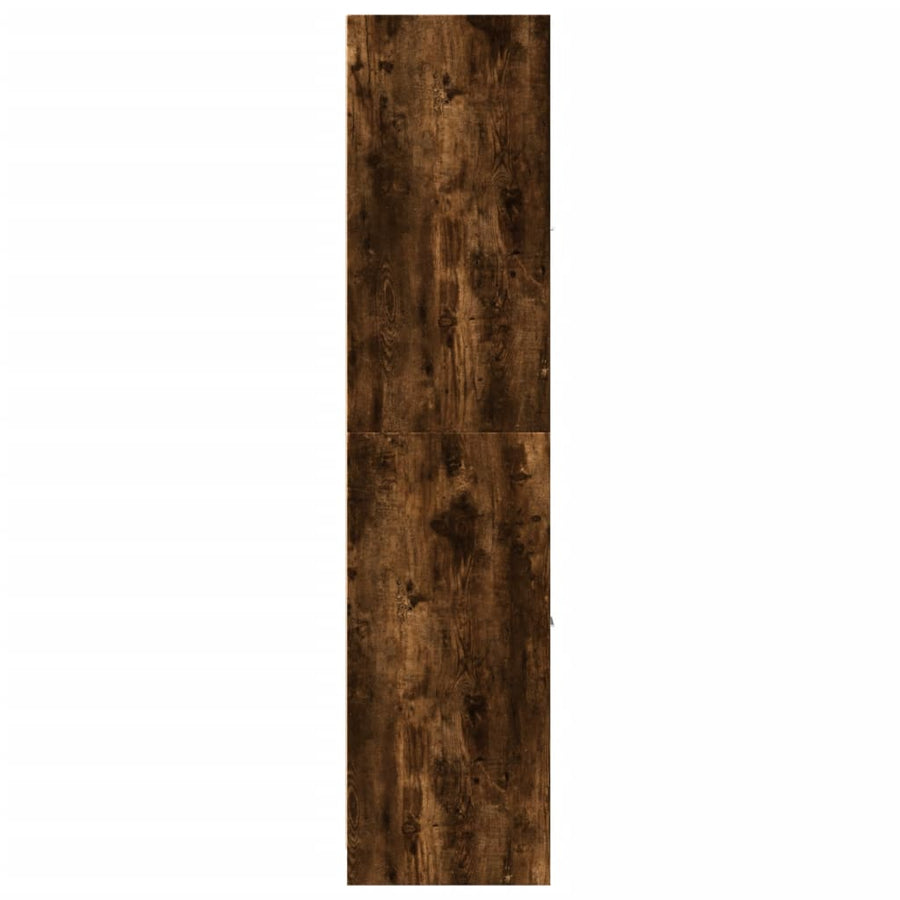 Apothekerskast 40x41x174,5 cm bewerkt hout gerookt eikenkleurig