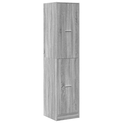 Apothekerskast 40x41x174,5 cm bewerkt hout grijs sonoma eiken