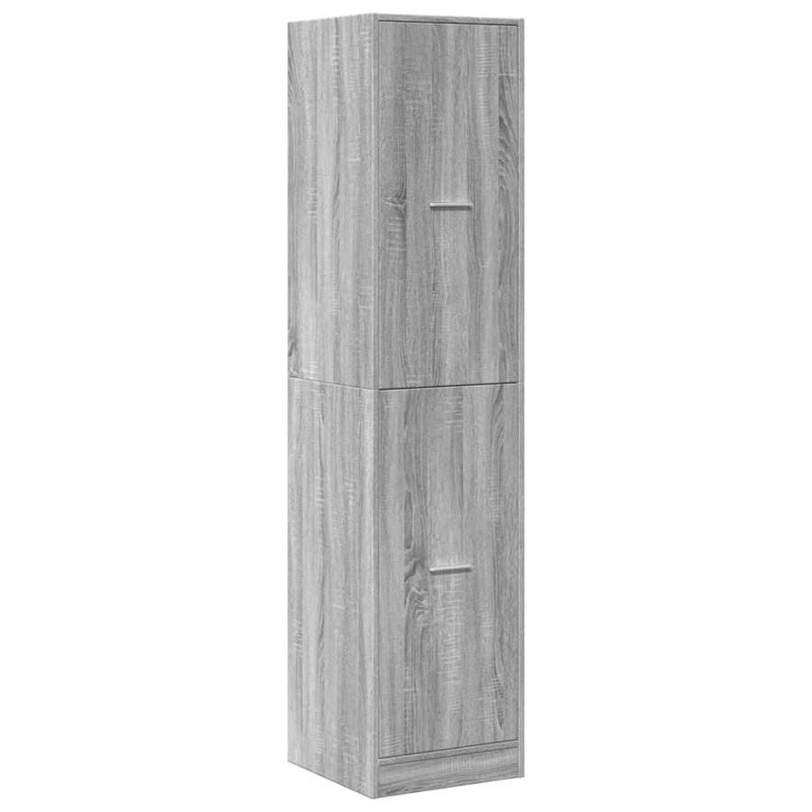 Apothekerskast 40x41x174,5 cm bewerkt hout grijs sonoma eiken