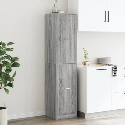Apothekerskast 40x41x174,5 cm bewerkt hout grijs sonoma eiken