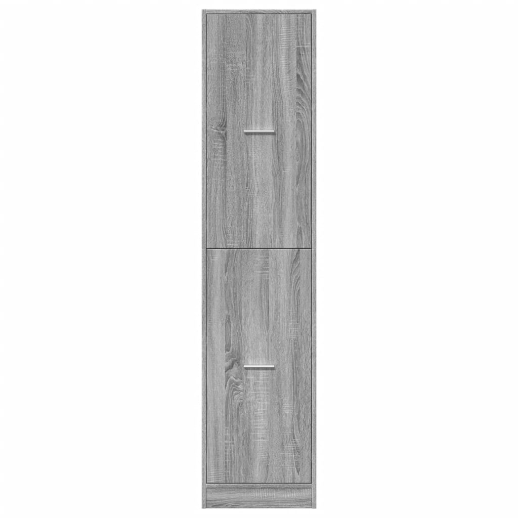 Apothekerskast 40x41x174,5 cm bewerkt hout grijs sonoma eiken