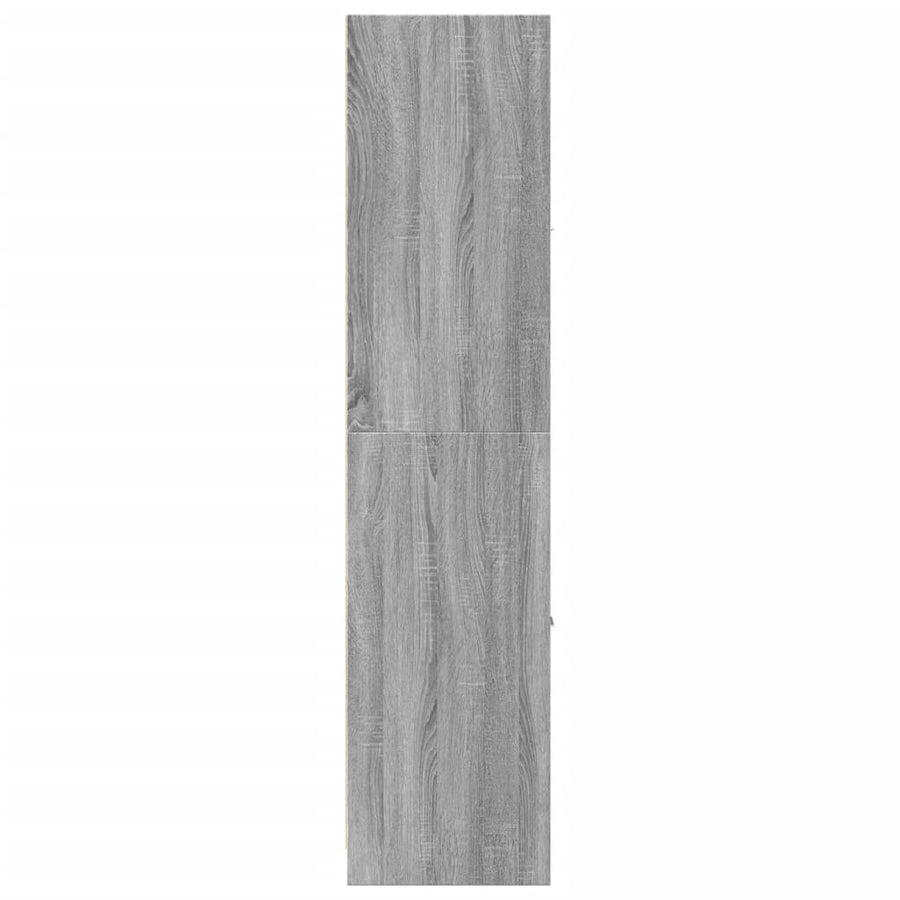 Apothekerskast 40x41x174,5 cm bewerkt hout grijs sonoma eiken
