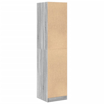 Apothekerskast 40x41x174,5 cm bewerkt hout grijs sonoma eiken