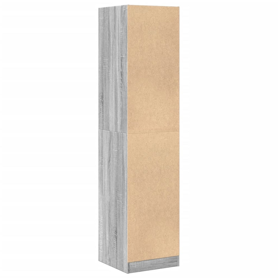 Apothekerskast 40x41x174,5 cm bewerkt hout grijs sonoma eiken