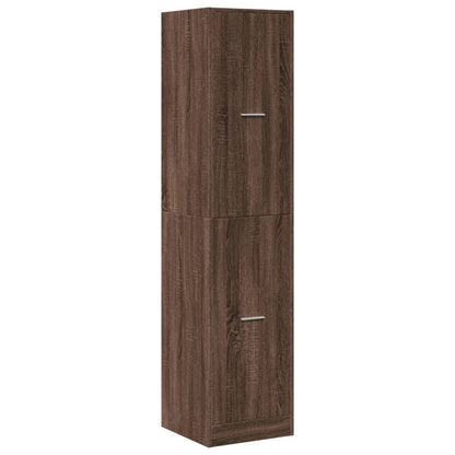 Apothekerskast 40x41x174,5 cm bewerkt hout bruin eikenkleurig