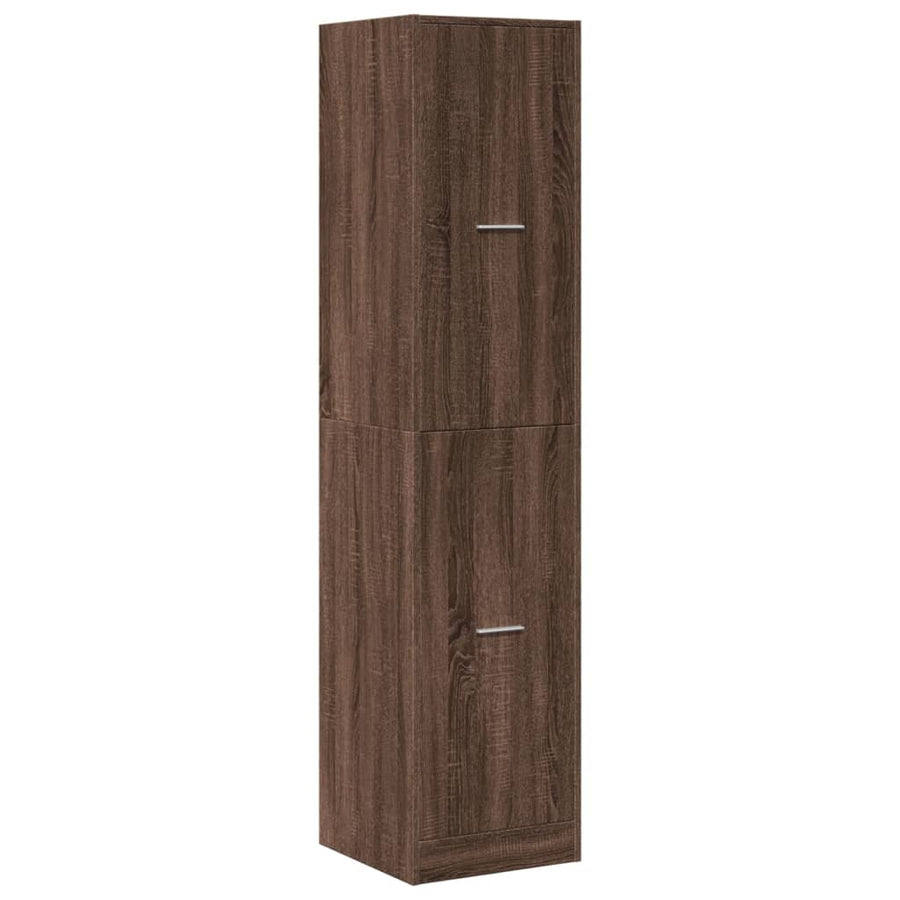 Apothekerskast 40x41x174,5 cm bewerkt hout bruin eikenkleurig