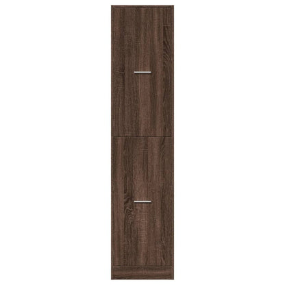 Apothekerskast 40x41x174,5 cm bewerkt hout bruin eikenkleurig