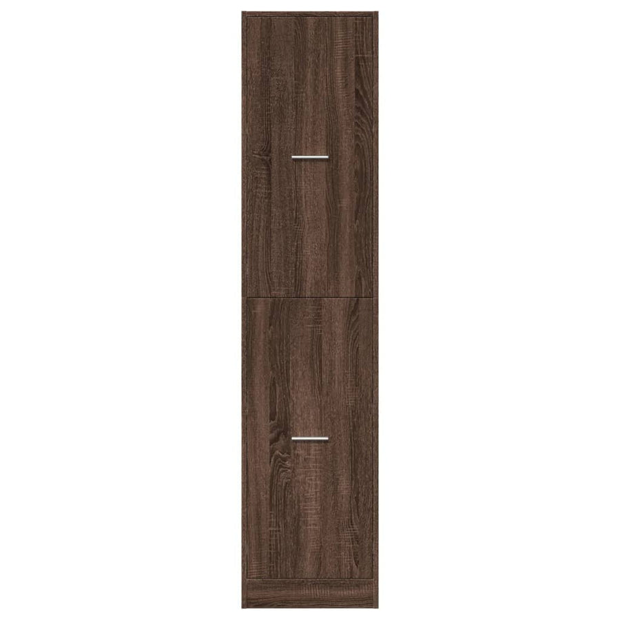 Apothekerskast 40x41x174,5 cm bewerkt hout bruin eikenkleurig