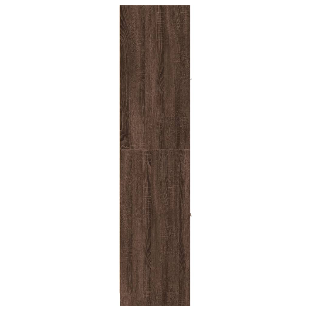 Apothekerskast 40x41x174,5 cm bewerkt hout bruin eikenkleurig