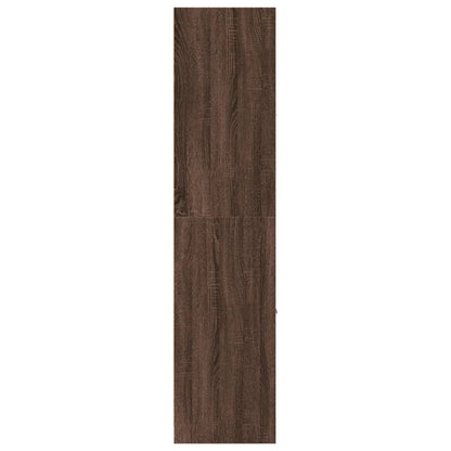 Apothekerskast 40x41x174,5 cm bewerkt hout bruin eikenkleurig