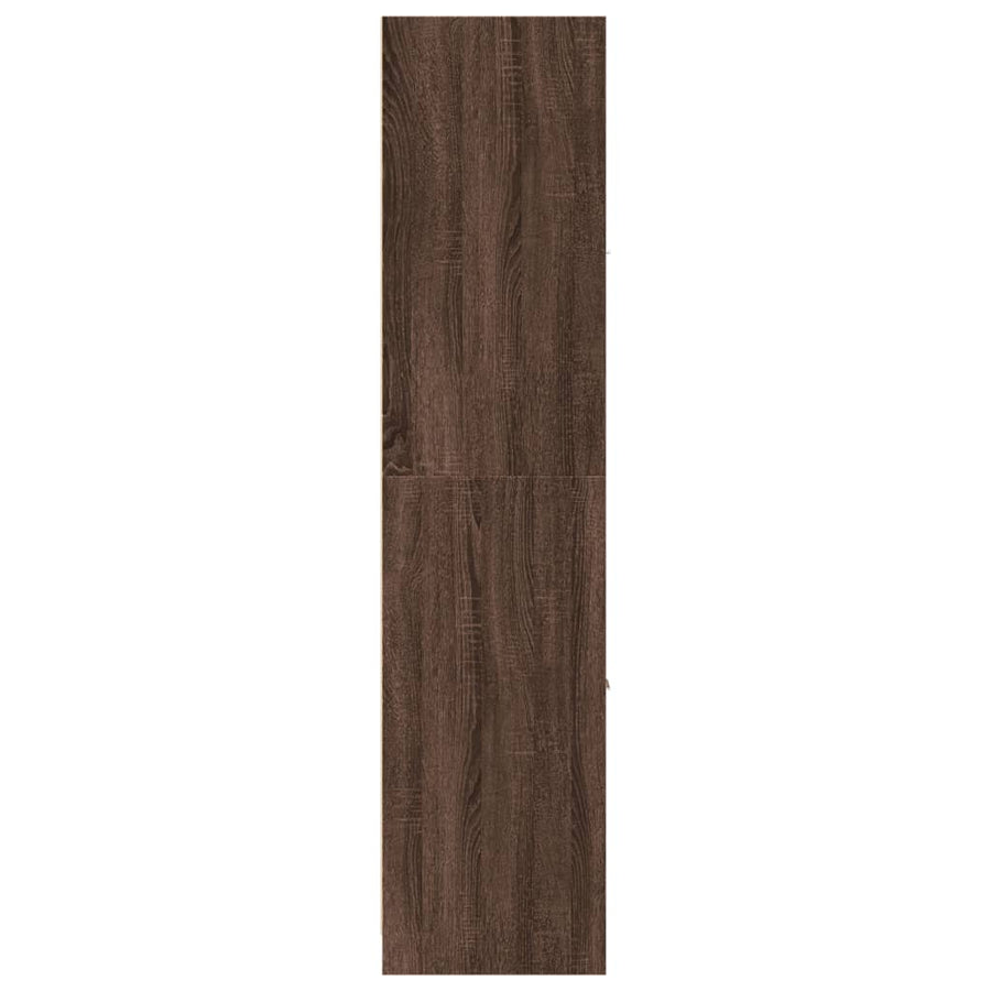Apothekerskast 40x41x174,5 cm bewerkt hout bruin eikenkleurig