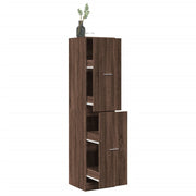 Apothekerskast 40x41x174,5 cm bewerkt hout bruin