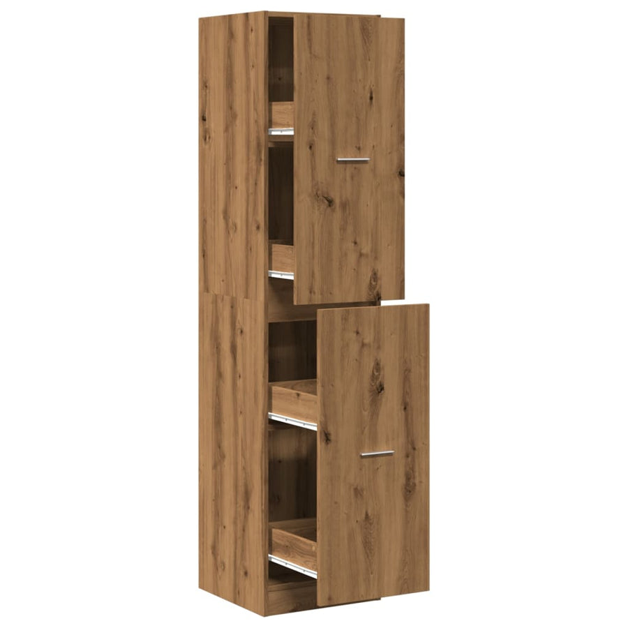 Apothekerskast 40x41x174,5 cm bewerkt hout artisanaal eiken