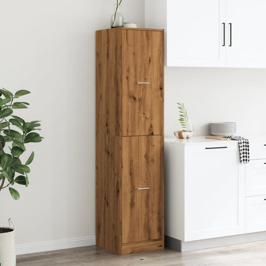 Apothekerskast 40x41x174,5 cm bewerkt hout artisanaal eiken