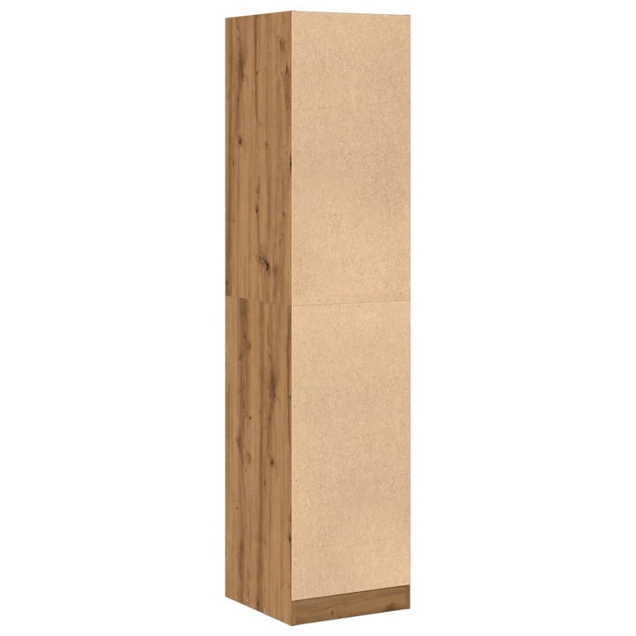 Apothekerskast 40x41x174,5 cm bewerkt hout artisanaal eiken