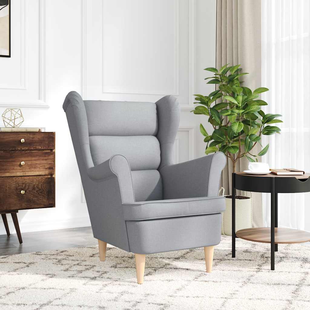 Fauteuil 74x84x100 cm stof lichtgrijs
